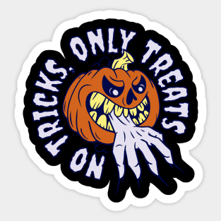 Jack O' Lantern - Halloween,  Only Treats Sticker